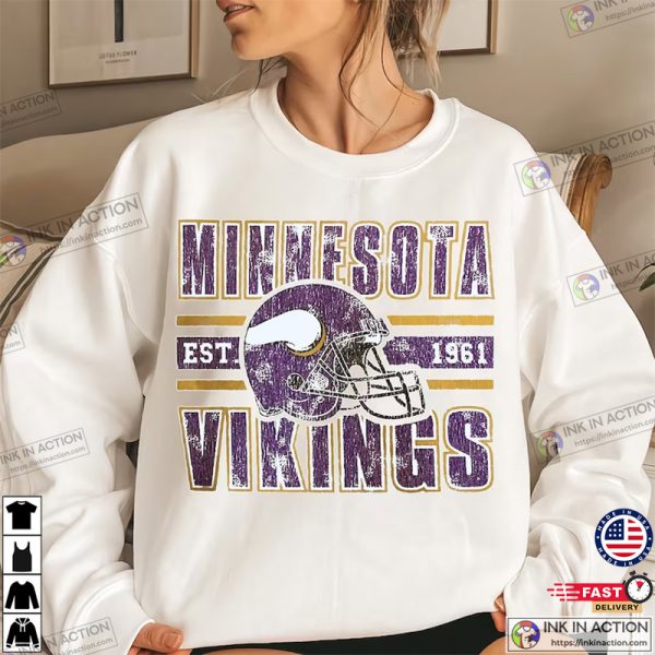 Viking Minnesota Football The Vikes Vintage Minnesota Crewneck Sweatshirt
