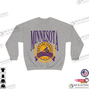 Viking Football Vintage Minnesota Vikings Crewneck Retro Unisex Football Sweatshirt 1