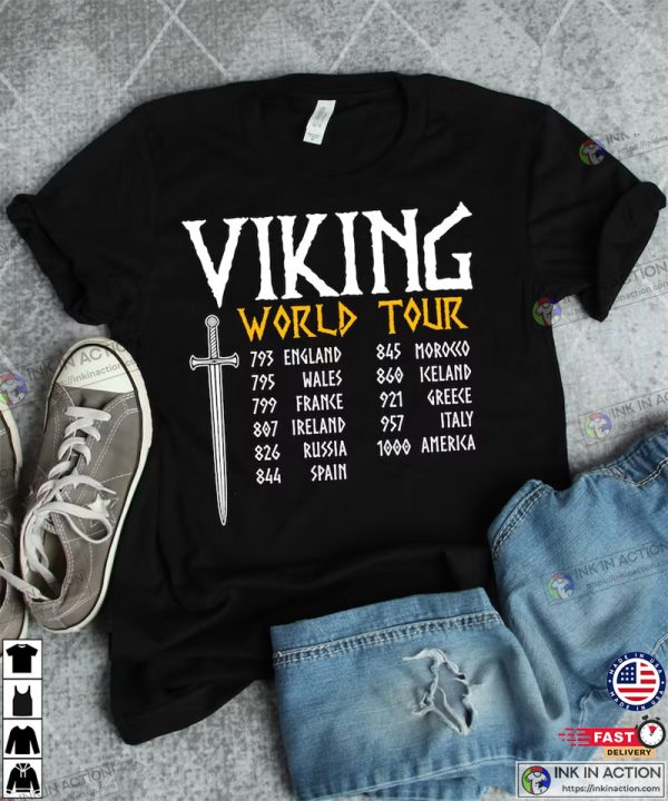 Viking World Tour Funny Viking Gift Viking History Shirt