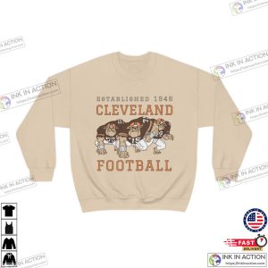 Vintage Cleveland Browns Crewneck Retro Style Football Apparel Mens Womens Sweatshirt 1