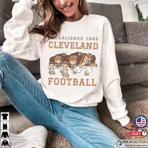 Vintage Cleveland Browns Retro Style Football Sweatshirt
