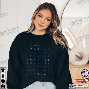 Vintage Imagine Dragons Font Thunder Color Shirt Imagine Dragons Shirt Music Tour Merch