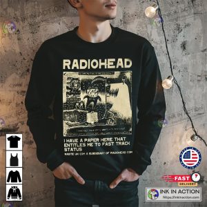 Vintage Radiohead Sweatshirt, Radiohead Vintage Retro Concert 90s Band Radiohead Band Sweatshirt