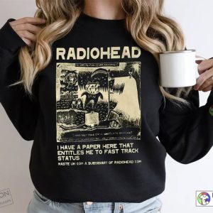 Vintage Radiohead Sweatshirt Radiohead Vintage Retro Concert 90s Band Radiohead Band Sweatshirt 2