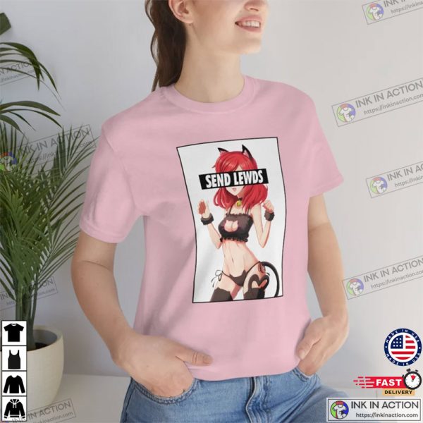 Waifu Material, Cat Girl Send Lewds, Unisex Shirt for Anime Lovers