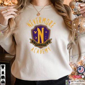 Wednesday Adam Nevermore Academy Trendy Youth Sweatshirt T shirt 4