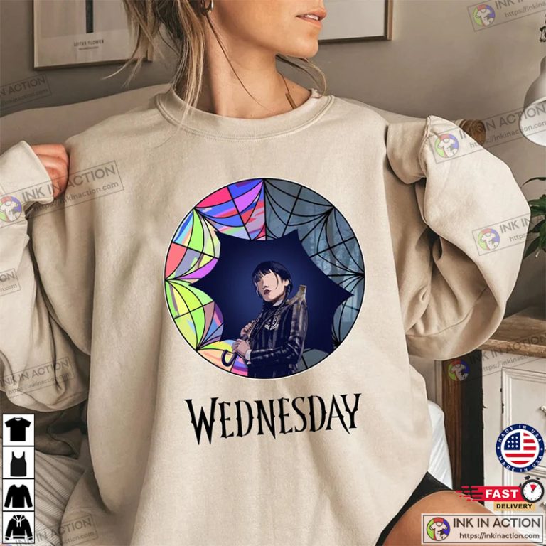 Wednesday Addams New 2022 Tv Series Netflix Shirt Ink In Action