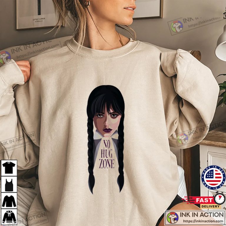 Wednesday Addams No Hug Zone Trending Shirt - Ink In Action