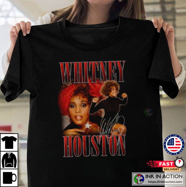 Whitney Houston 90s Homage Official Tee T-Shirt