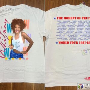 Whitney Houston The Moment Of Truth World Tour 1987 88 T Shirt Whitney Houston Tour 1987 Shirt 2