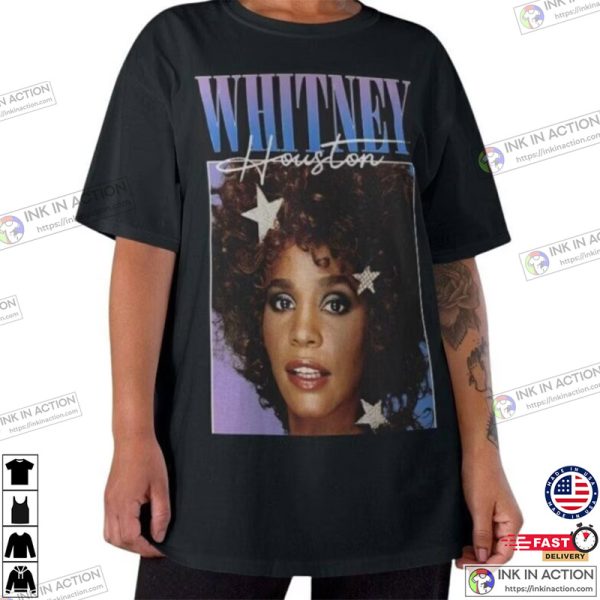 Whitney Houston Portrait Photo Graphic Tee