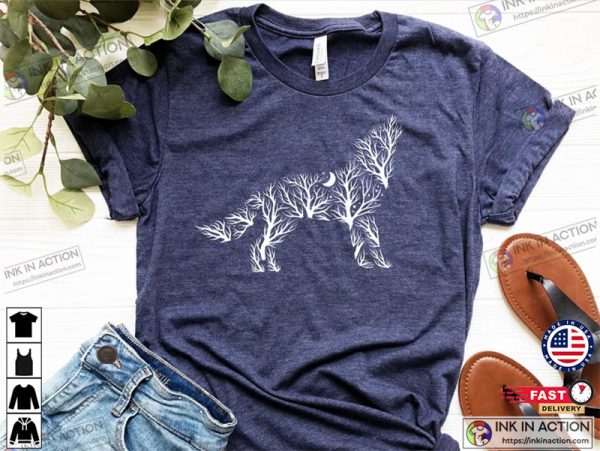 Howling Wolf Wolf Lover Animal Lover Shirt