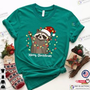 Xmas Raccoon Shirt Funny Animal Shirt Christmas Raccoon Shirt 4