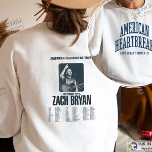 Zach Bryan Shirt, American Heartbreak Tour Printed Front and Back T-shirt