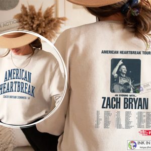 Zach Bryan Shirt American Heartbreak Tour Printed Front and Back T shirt 2