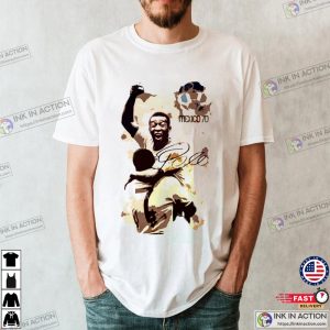 Brazilian Soccer Legend, Pele Mundial Footballer Mexico 70 Unisex T-shirt