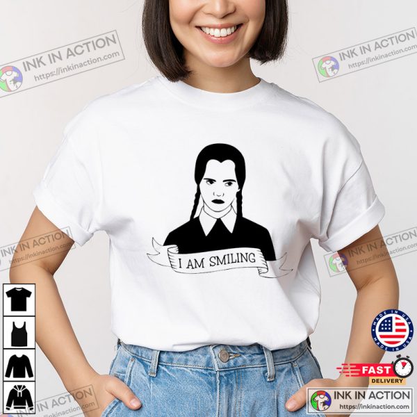Wednesday Addams Shirt, I’m Smiling Funny T-Shirt
