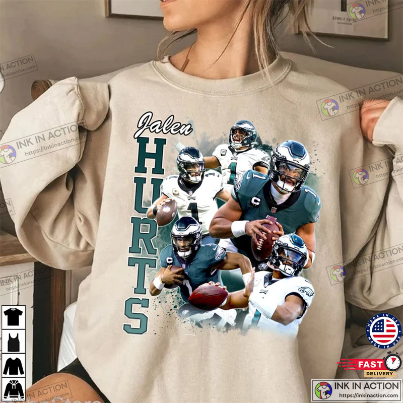 Jalen Hurts Philadelphia Eagles 90s Bootleg Retro TShirt For NFL Fans -  Bring Your Ideas, Thoughts And Imaginations Into Reality Today