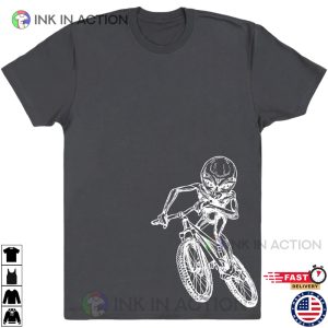 Alien Cycling Bicycle Men T Shirt Gift for Him Bicycling Shirt Boyfriend Gift 3