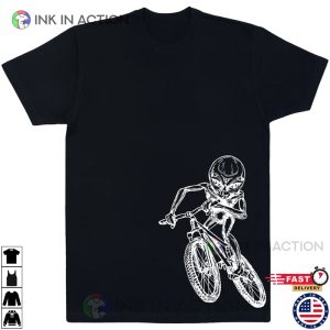 Alien Cycling Bicycle Men T-Shirt Gift for Him, Bicycling Shirt Boyfriend Gift