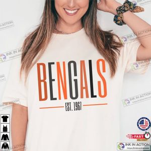 Bengals Football T-Shirt, Minimalist Bengals Football Shirt