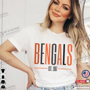 Bengals Football T-Shirt, Minimalist Bengals Football Shirt