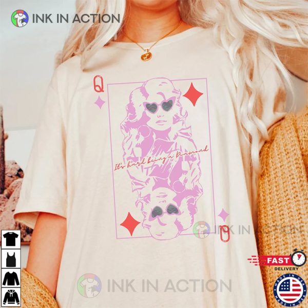 Dolly Parton It’s Hard Being A Diamond Poker Card Shirt, Dolly Parton 70s Shirt