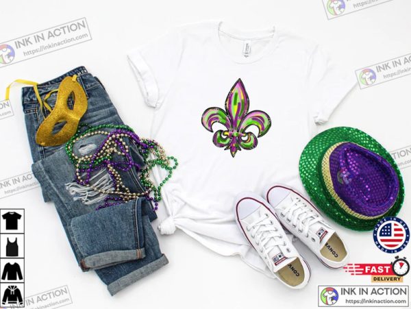 Fleur De Lis Shirt, Mardi Gras Shirt