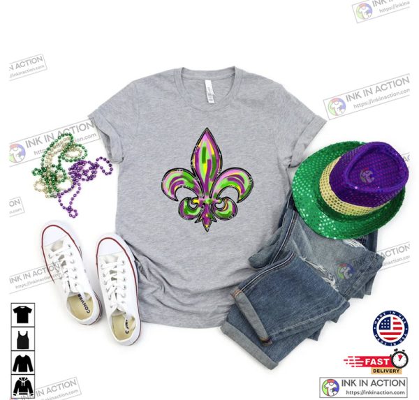 Fleur De Lis Shirt, Mardi Gras Shirt