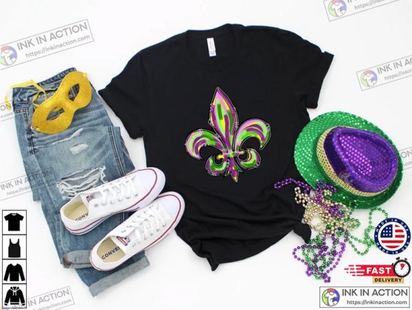 Fleur De Lis Shirt, Mardi Gras Shirt