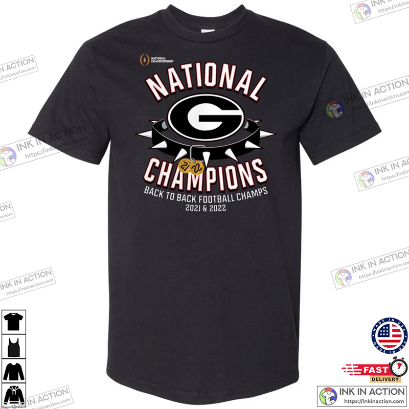 Georgia Bulldogs Back-To-Back T-shirt, National Championship T