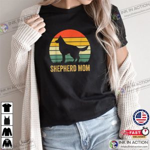 German Shepherd Mom Mothers Day Retro T Shirt 3