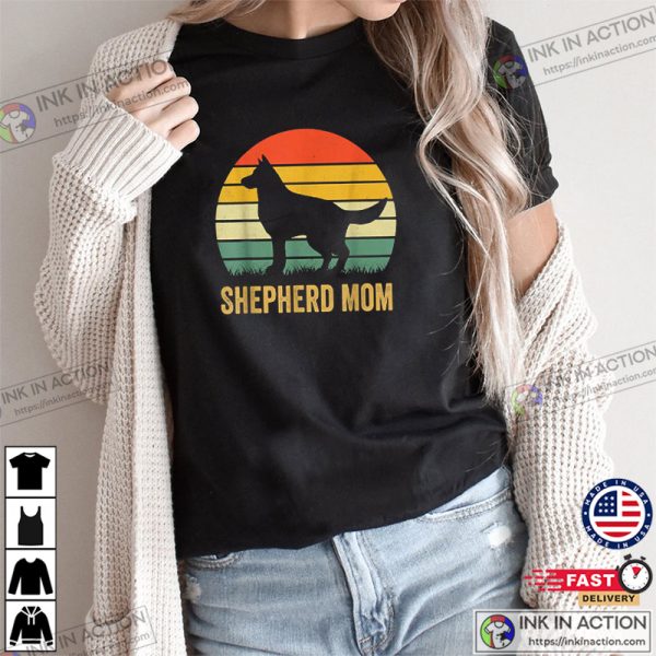 German Shepherd Mom Mother’s Day Retro T-Shirt