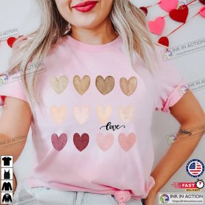 Heart Graphic Valentines Day Heart T shirt 2