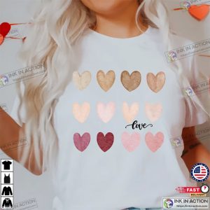 Heart Graphic Valentines Day Heart T shirt 3
