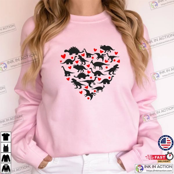 Heart Of Dinosaurs Sweatshirt, Valentine’s Day Shirt