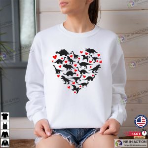 Heart Of Dinosaurs Sweatshirt Valentine Day Shirt 6