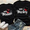 Her Mickey His Minnie Shirt, Matching Love Couple Shirt