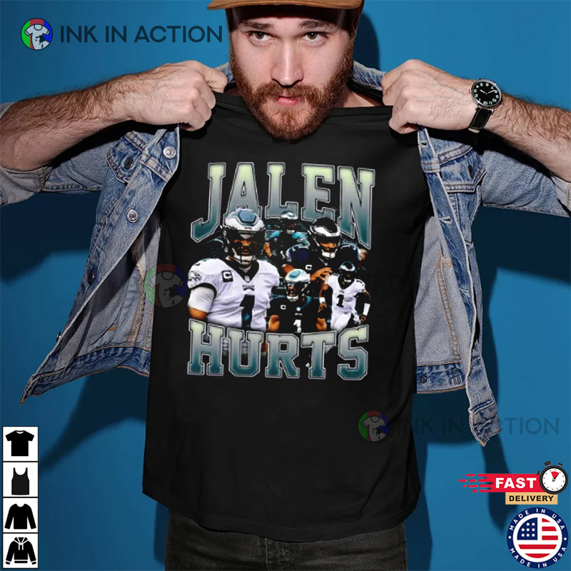 Jalen Hurts Philadelphia Eagles T-shirt, Vintage Jalen Hurts Graphic Tee -  Ink In Action