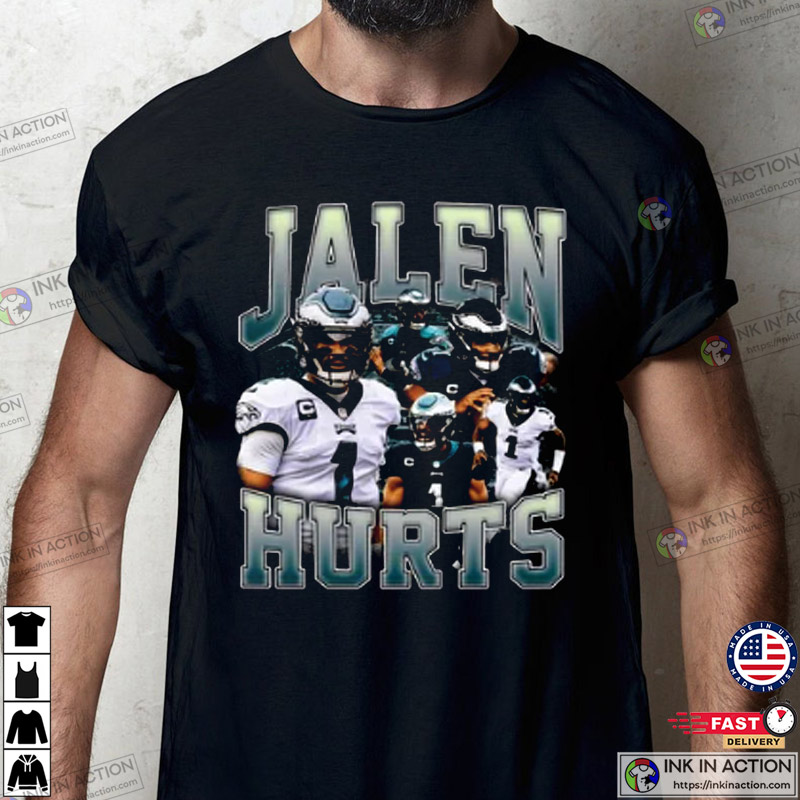 Jalen Hurts Philadelphia Eagles T-shirt, Vintage Jalen Hurts Graphic Tee -  Ink In Action