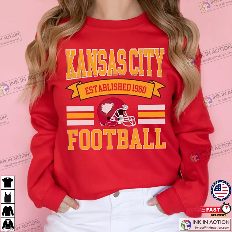 Kansas City Chiefs Football Shirt, Kansas City Football Shirt - Ink In  Action