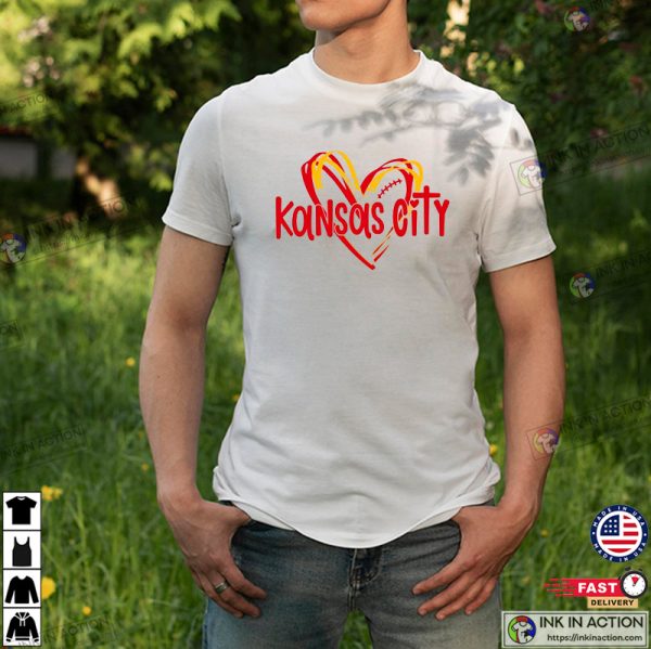 Kansas City Football, Heart Kansas City Chiefs Shirt