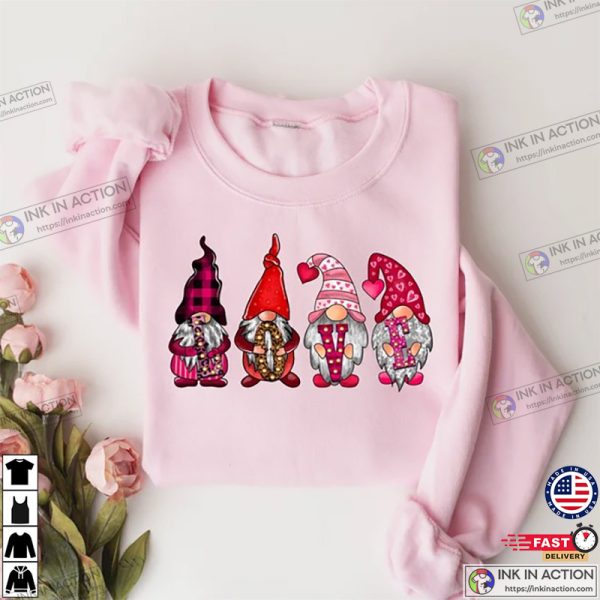 LOVE Gnome Valentine’s Sweatshirt, Valentine’s Day Shirt For Women