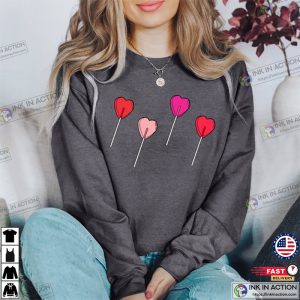 Lollipop Valentines Design Sweatshirt Valentines Day Shirts 2