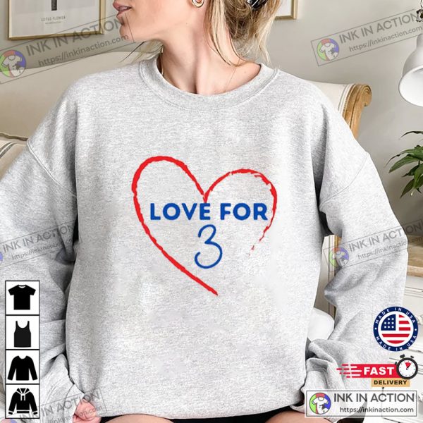 Love For 3 Shirt, Damar Hamlin Shirt