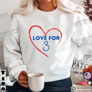 Love For 3 Shirt, Damar Hamlin Shirt