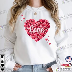 Love With Hearts Valentine’s Day Shirt, Valentine’s Day Shirt
