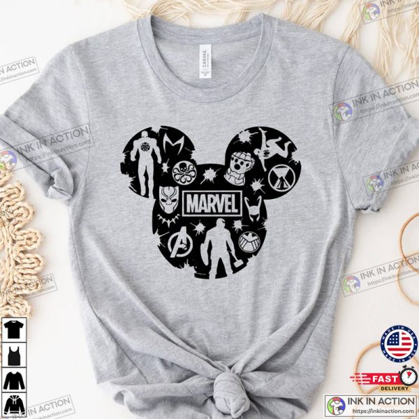Marvel Shirt, Avengers In The Mickey Head