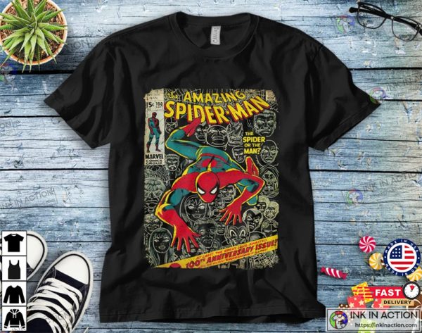 Marvel Spider-Man Comic Book Anniversary Graphic T-Shirt