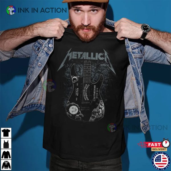 Metallica T-Shirt, Hammett Ouija Guitar